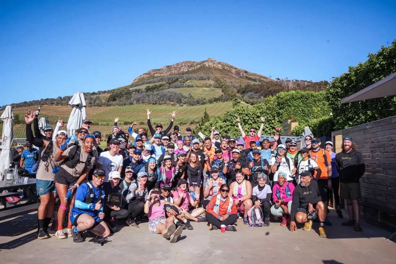 Runners gathered for a recce run